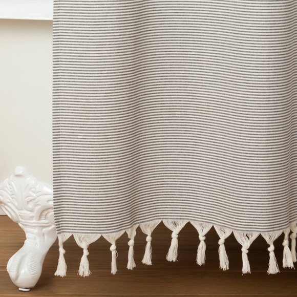 NWOT Hearth & Hand RR Gray Stripe Shower Curtain